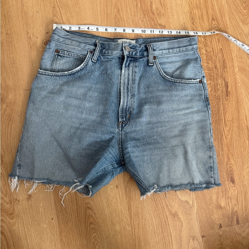 Agolde Light Blue Denim Jean Shorts